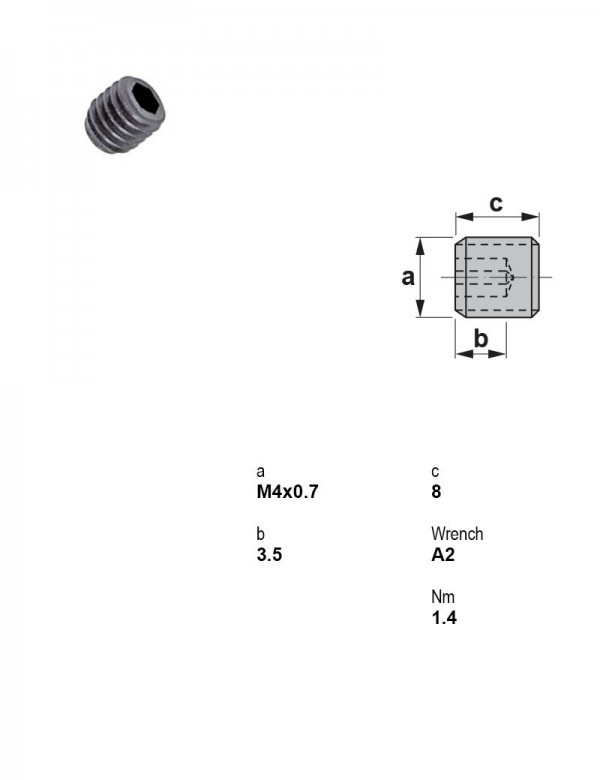 Винт M4×0,7