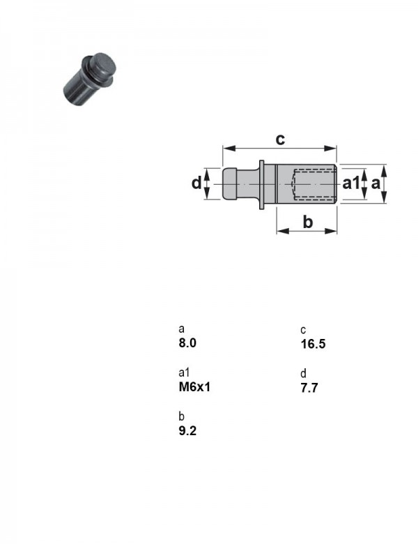 Штифт стопорный M6×1 1682