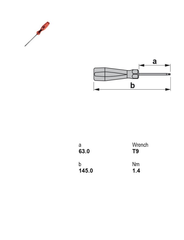 Ключ Torx T9 5609