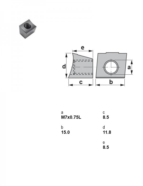Клин M7×0,75, левый 6433