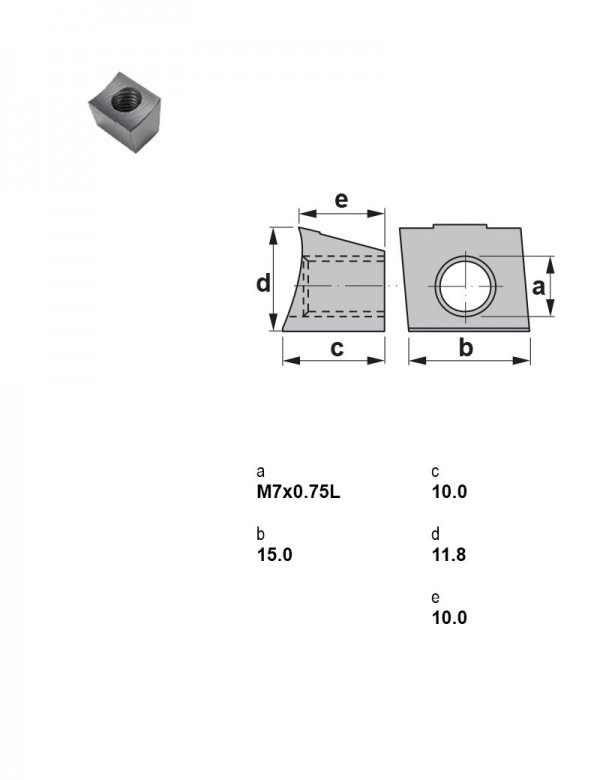 Клин M7×0,75, левый 6434
