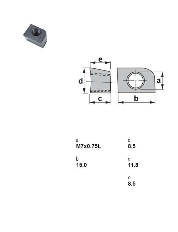 Клин M7×0,75, левый 6435