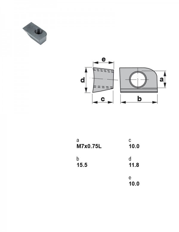 Клин M7×0,75, левый 6436