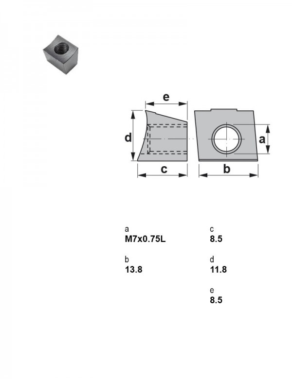 Клин M7×0,75, левый 6437