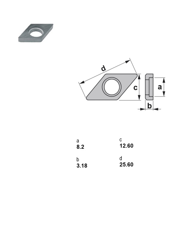 Пластина опорная ромбическая 55° IDSN-422