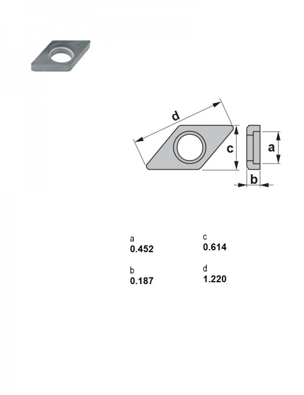 Пластина опорная ромбическая 55° IDSN-533