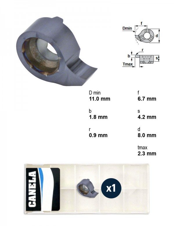Пластина отрезная, круглая, IC 8,0 мм, сплав TL20