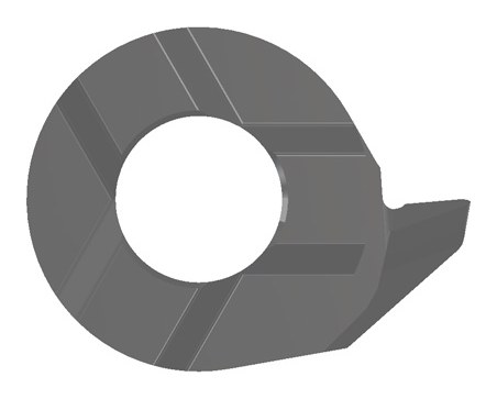 Пластина расточная MINICUT S08.4746.01 для проточек DIN 509, R 0,1 мм, отверстие от Ø7,8 мм, левая, сплав AL41F