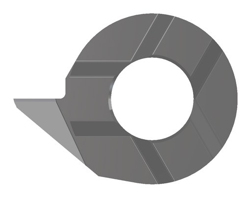 Пластина резьбовая MINICUT S09.1325.02, метрическая резьба, полный профиль, шаг 2,5 мм, отверстие от Ø9 мм, правая, сплав XC2A