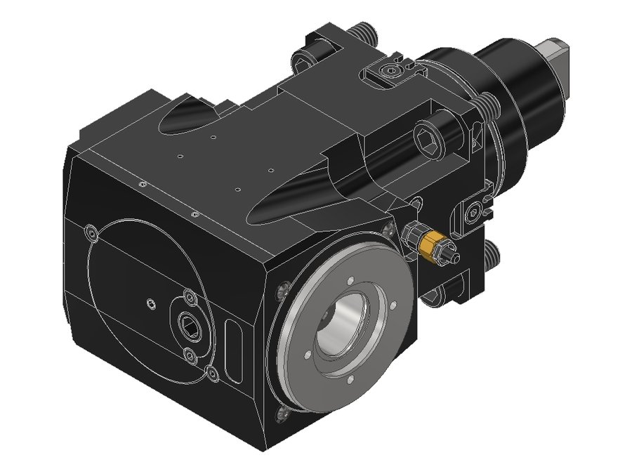 Головка приводная радиальная сверлильно-фрезерная EWS 60.65C41809MT110FX100, хвостовик Ø65, полигональный хвостовик ISO 26623 (PSC 40)
