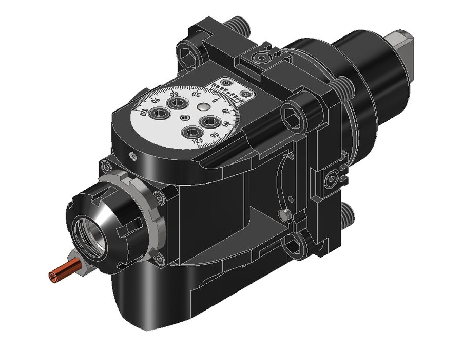 Головка приводная поворотная EWS 63.65251809MT110F, хвостовик Ø65, под цанги ER25 (Ø2–16 мм), код 250 430E