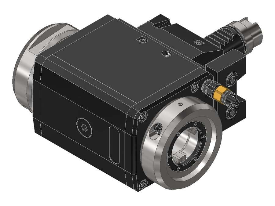 Головка приводная радиальная сверлильно-фрезерная EWS 60.25VX3DG200RLV#01, хвостовик Ø25, EWS - Varia VX3 - адаптер