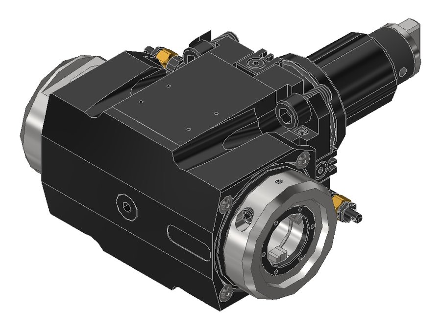 Головка приводная радиальная сверлильно-фрезерная EWS 60.55VX3D1809PF, хвостовик Ø55, EWS - Varia VX3 - адаптер