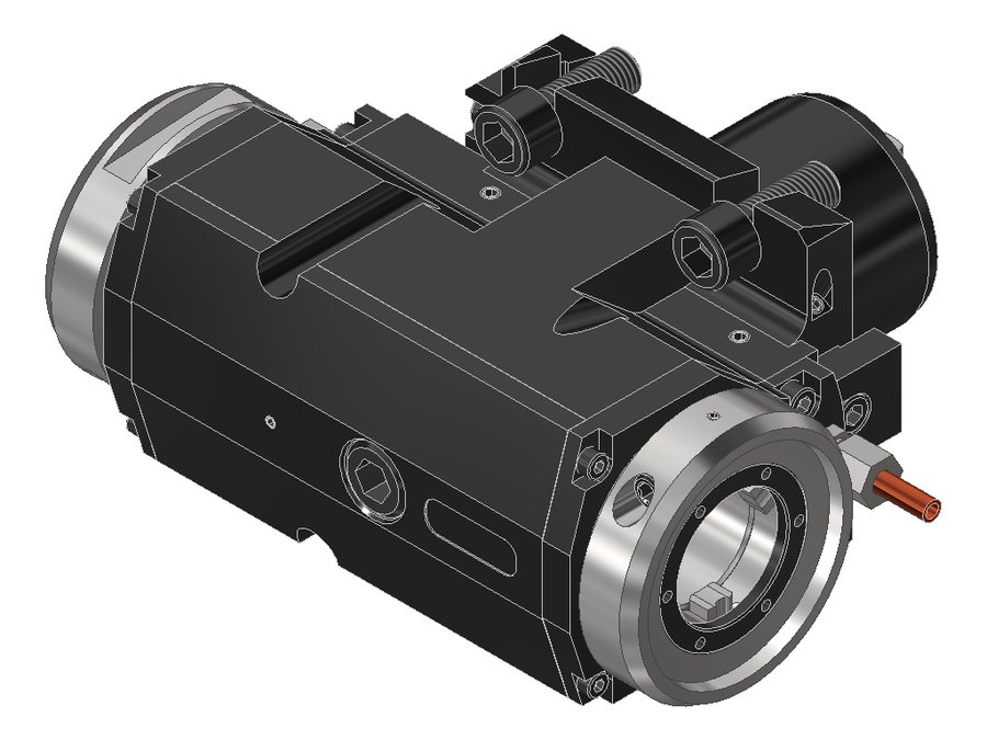 Головка приводная радиальная сверлильно-фрезерная EWS 60.60VX4DLB2000BMTIKD, хвостовик Ø60, EWS - Varia VX4 - адаптер