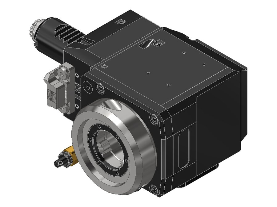 Головка приводная радиальная сверлильно-фрезерная EWS 60.25VX3L5480RLIKDTFL-CC4, хвостовик Ø25, EWS - Varia VX3 - адаптер