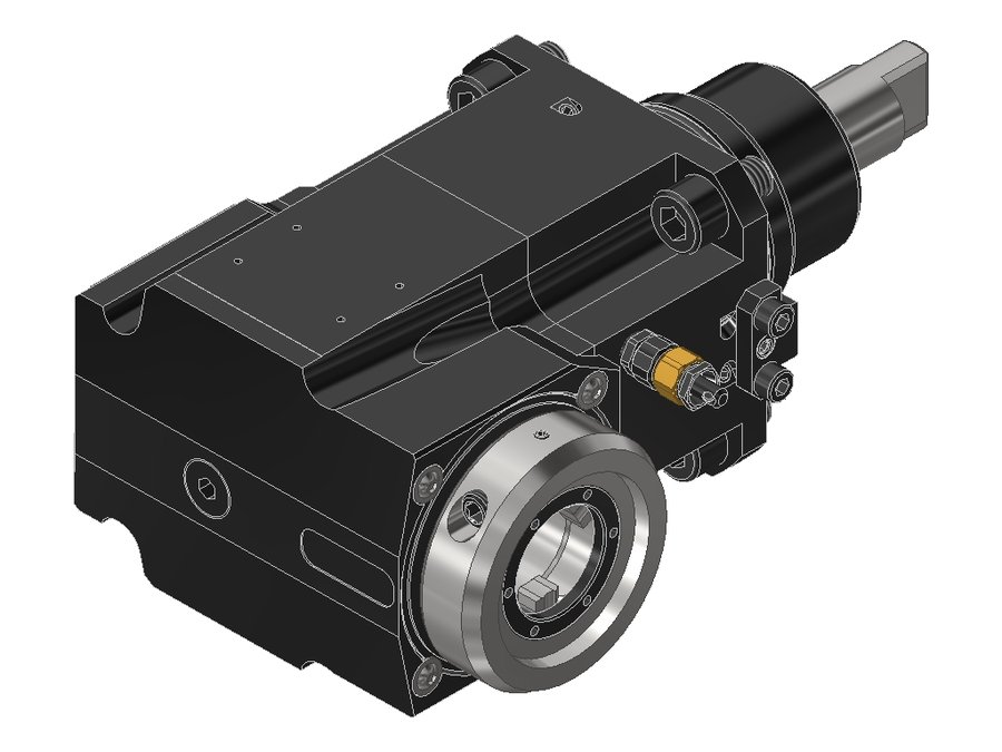 Головка приводная радиальная сверлильно-фрезерная EWS 60.55VX3KRBIG1809GLX100#01, хвостовик Ø55, EWS - Varia VX3 - адаптер