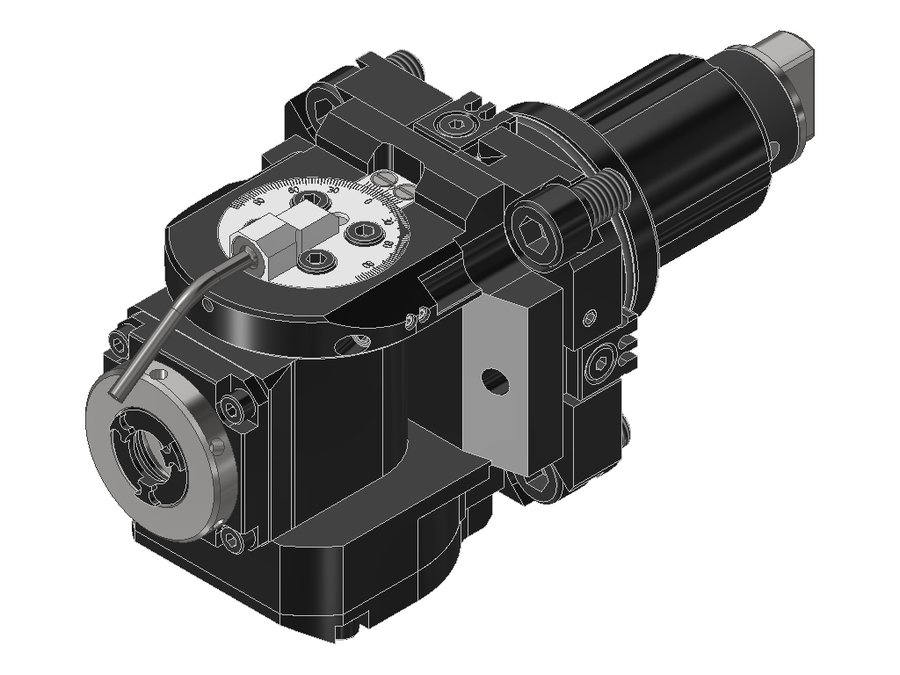 Головка приводная поворотная EWS 63.5516VL4FIKDIM, хвостовик Ø55, под цанги ER16 (Ø1–10 мм), код 160 426E
