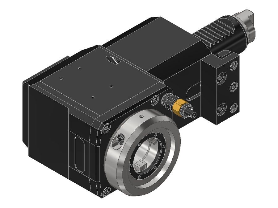 Головка приводная радиальная сверлильно-фрезерная EWS 60.30VX3TC600RLIKDX100A35#01, хвостовик Ø30, EWS - Varia VX3 - адаптер