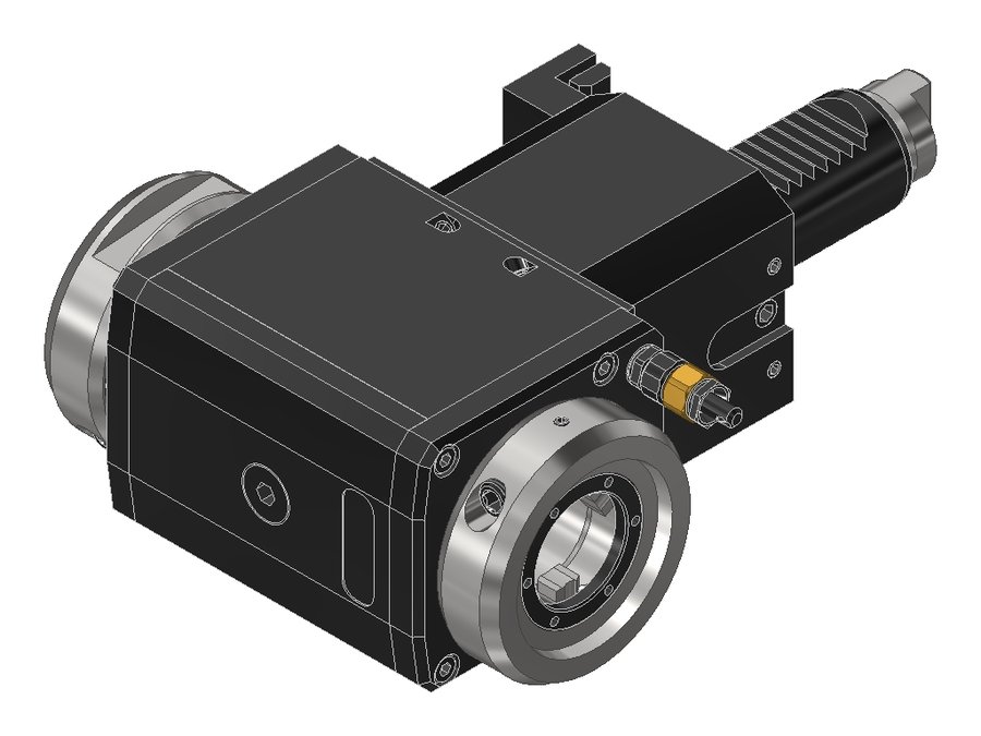 Головка приводная радиальная сверлильно-фрезерная EWS 60.30VX3DTC600RLX100A35#01, хвостовик Ø30, EWS - Varia VX3 - адаптер