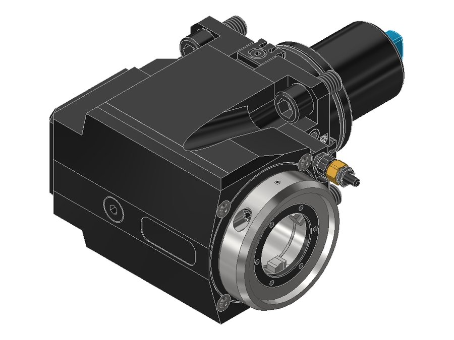 Головка приводная радиальная сверлильно-фрезерная EWS 60.65VX41809HC10GL#01, хвостовик Ø65, EWS - Varia VX4 - адаптер