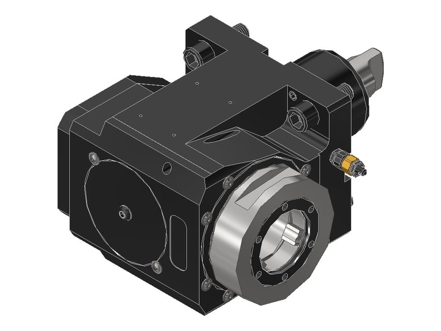 Головка приводная радиальная сверлильно-фрезерная EWS 60.60V5NLHSD10#02, хвостовик Ø60, EWS - Varia V5- адаптер