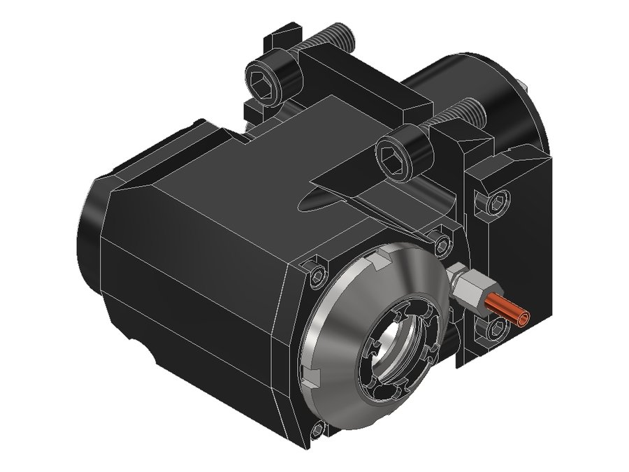 Головка приводная радиальная сверлильно-фрезерная EWS 60.6032LB2000BMTIM, хвостовик Ø60, под цанги ER32 (Ø3–20 мм), код 320 470E