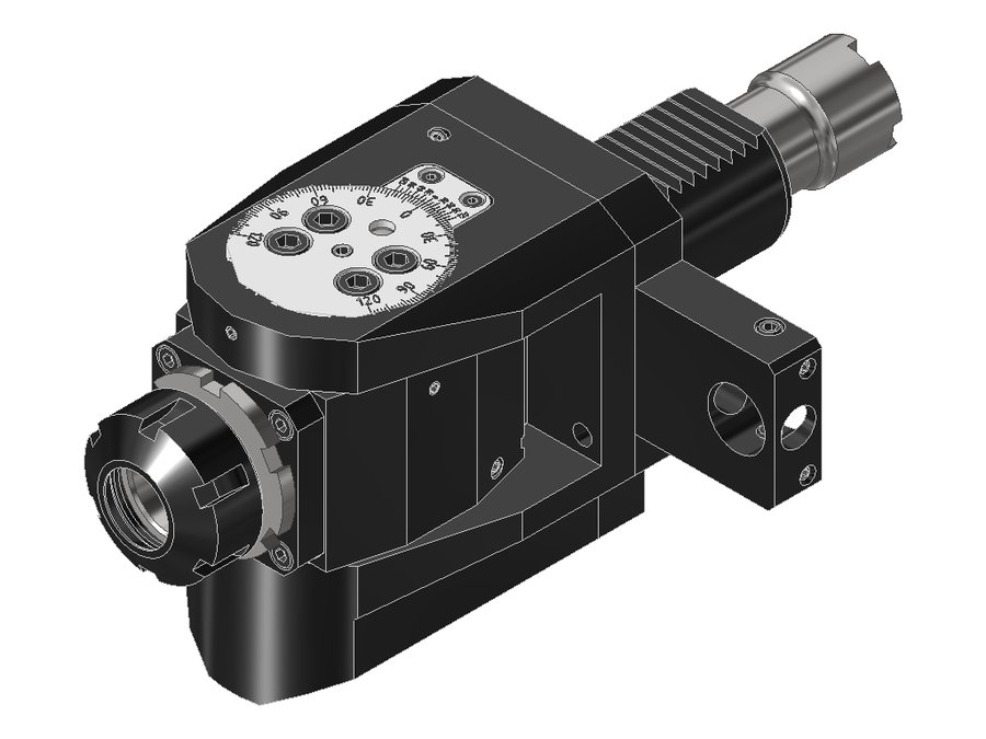 Головка приводная поворотная EWS 63.4025LB15IKD, хвостовик Ø40, под цанги ER25 (Ø2–16 мм), код 250 430E