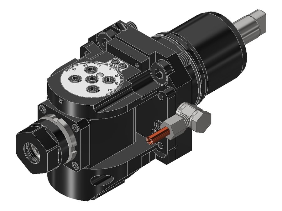 Головка приводная поворотная EWS 63.5520WT250BMT, хвостовик Ø55, под цанги ER20 (Ø2–13 мм), код 200 428E