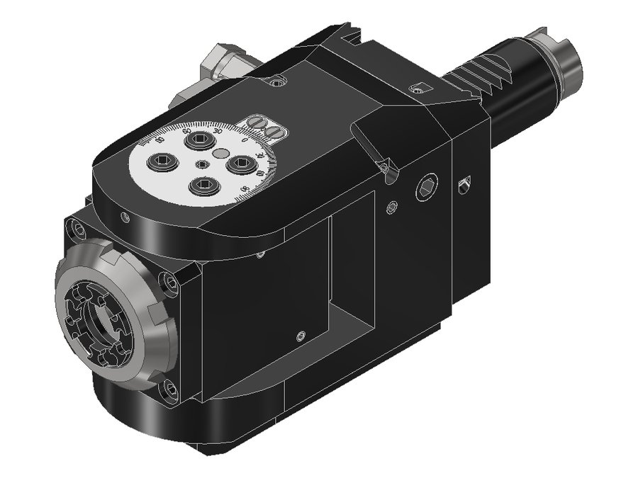 Головка приводная поворотная EWS 63.2520G200RLIKDWIM, хвостовик Ø25, под цанги ER20 (Ø2–13 мм), код 200 428E