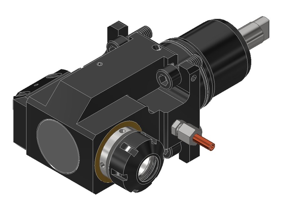 Головка приводная радиальная сверлильно-фрезерная EWS 60.5525WT250BMTIK, хвостовик Ø55, под цанги ER25 (Ø2–16 мм), код 250 430E