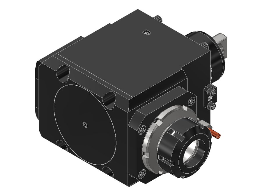Головка приводная радиальная сверлильно-фрезерная EWS 60.6040NEX315, хвостовик Ø60, под цанги ER40 (Ø4–26 мм), код 400 472E