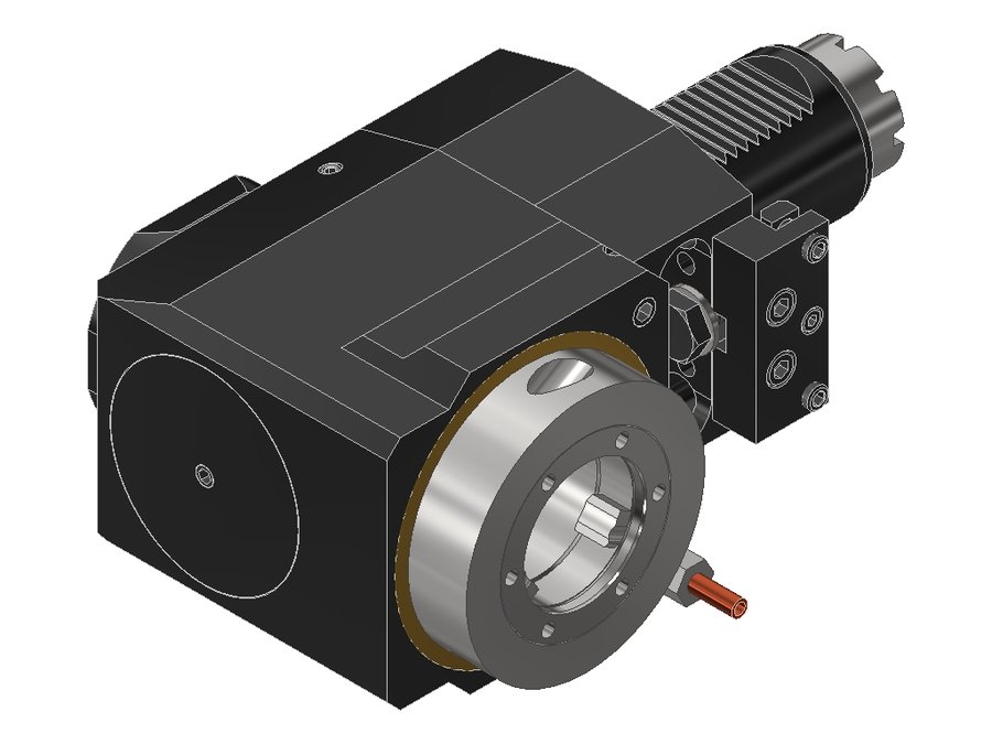 Головка приводная радиальная сверлильно-фрезерная EWS 60.50V5TOEMRLIKDX105, хвостовик Ø50, EWS - Varia V5- адаптер