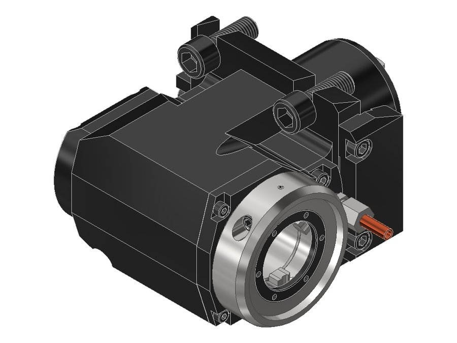 Головка приводная радиальная сверлильно-фрезерная EWS 60.60VX4LB2000BMT, хвостовик Ø60, EWS - Varia VX4 - адаптер