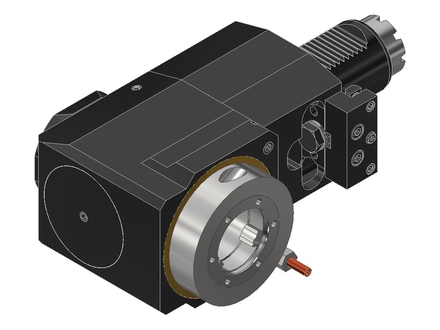 Головка приводная радиальная сверлильно-фрезерная EWS 60.50V5TOEMRLIKDX130, хвостовик Ø50, EWS - Varia V5- адаптер