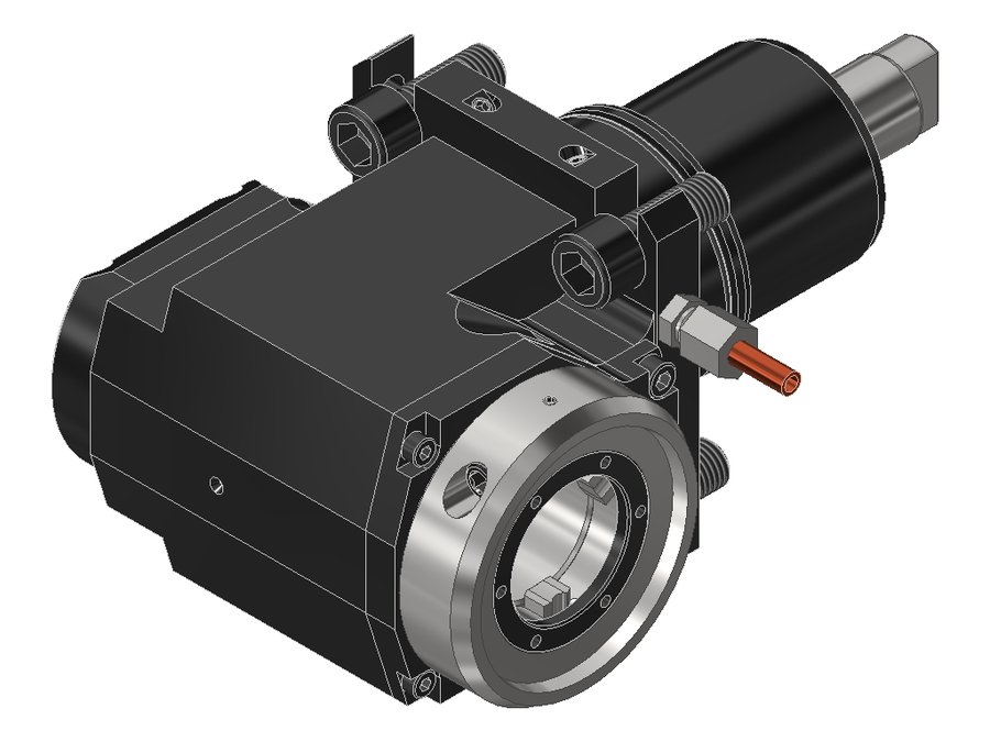 Головка приводная радиальная сверлильно-фрезерная EWS 60.65VX4TW20, хвостовик Ø65, EWS - Varia VX4 - адаптер