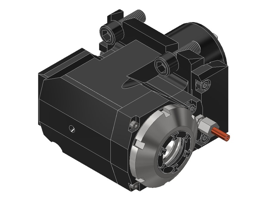 Головка приводная радиальная сверлильно-фрезерная EWS 60.6032LB2000BMTIKDGLIM, хвостовик Ø60, под цанги ER32 (Ø3–20 мм), код 320 470E