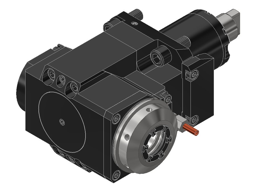 Головка приводная радиальная сверлильно-фрезерная EWS 60.6032LT3000V16GLIMX90, хвостовик Ø60, под цанги ER32 (Ø3–20 мм), код 320 470E