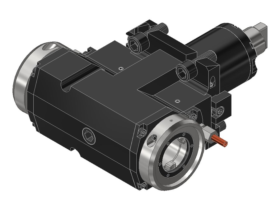 Головка приводная радиальная сверлильно-фрезерная EWS 60.60VX4DLT3000V16IKX90, хвостовик Ø60, EWS - Varia VX4 - адаптер