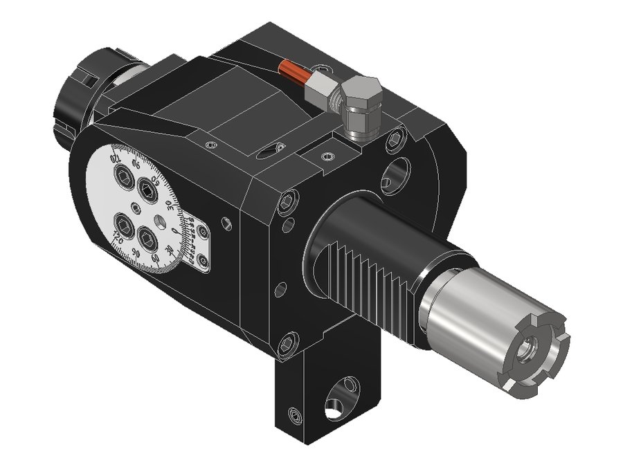 Головка приводная поворотная EWS 63.4025LB25IKD, хвостовик Ø40, под цанги ER25 (Ø2–16 мм), код 250 430E