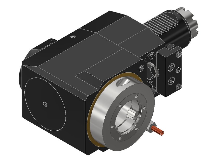 Головка приводная радиальная сверлильно-фрезерная EWS 60.50V5KRTOEMRLX105, хвостовик Ø50, EWS - Varia V5- адаптер