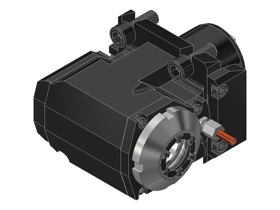 Головка приводная радиальная сверлильно-фрезерная EWS 60.6032KRLB2000BMTI2IM, хвостовик Ø60, под цанги ER32 (Ø3–20 мм), код 320 470E