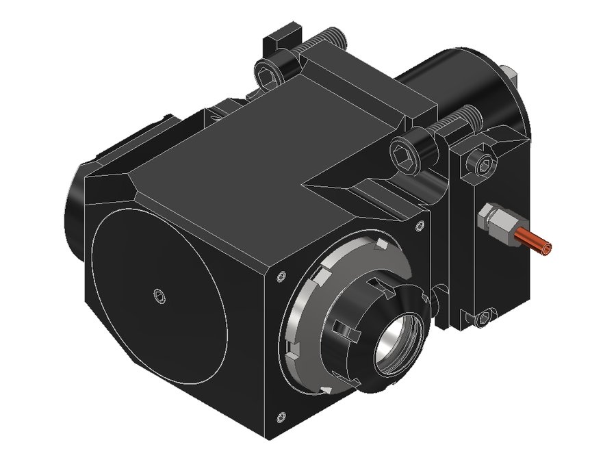 Головка приводная радиальная сверлильно-фрезерная EWS 60.6032LB4000BMTI1, хвостовик Ø60, под цанги ER32 (Ø3–20 мм), код 320 470E