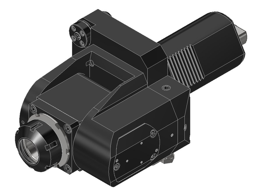 Головка приводная поворотная EWS 63.6032MP650, хвостовик Ø60, под цанги ER32 (Ø3–20 мм), код 320 470E
