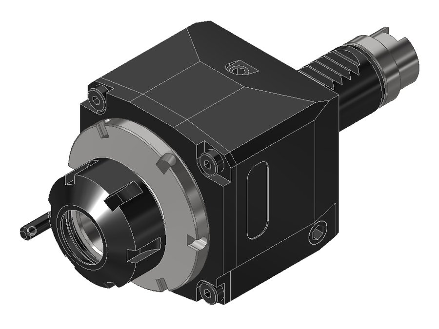 Головка приводная осевая сверлильно-фрезерная EWS 40.2525G200#01, хвостовик Ø25, под цанги ER25 (Ø2–16 мм), код 250 430E