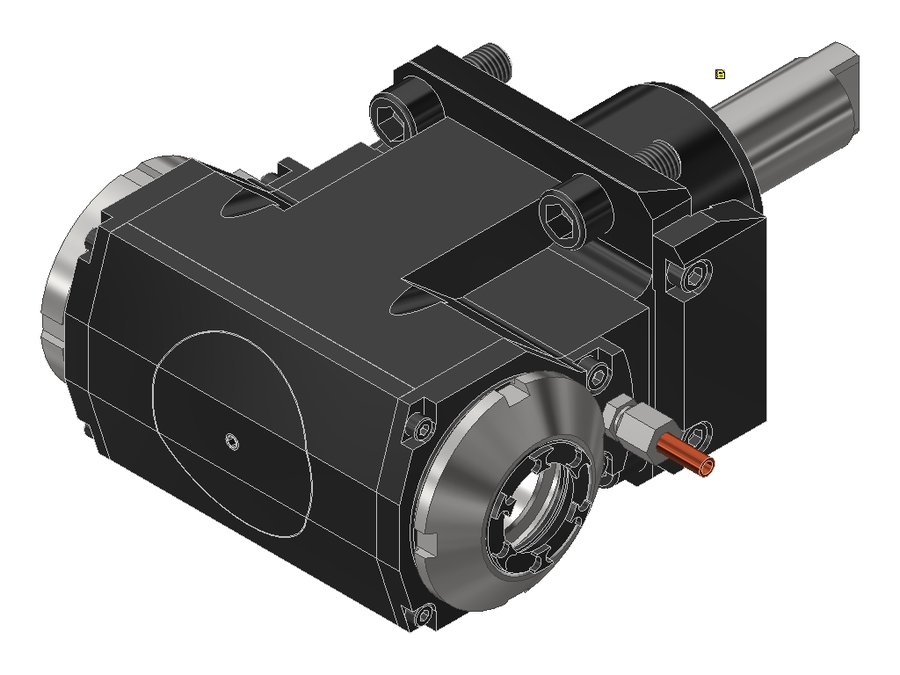 Головка приводная радиальная сверлильно-фрезерная EWS 60.6032DLT3000V16IMX90, хвостовик Ø60, под цанги ER32 (Ø3–20 мм), код 320 470E