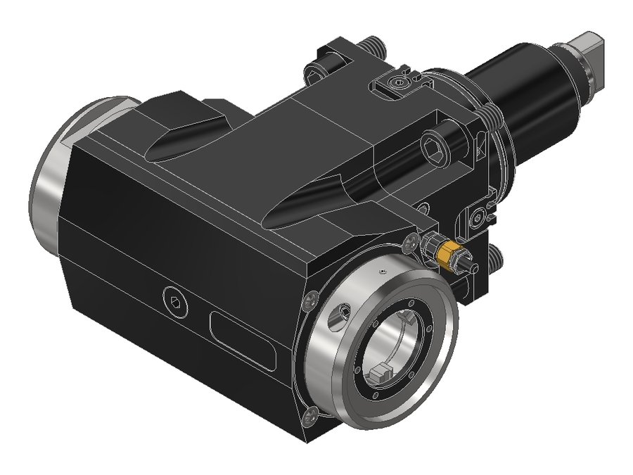 Головка приводная радиальная сверлильно-фрезерная EWS 60.65VX4D1809PFX100, хвостовик Ø65, EWS - Varia VX4 - адаптер
