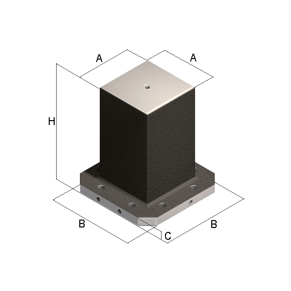 Куб Gerardi — 4 faces cube rough milled cast ironwith finished base Art.
