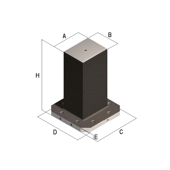 Куб Gerardi — Rectangular cube, rough milled, integral cast iron