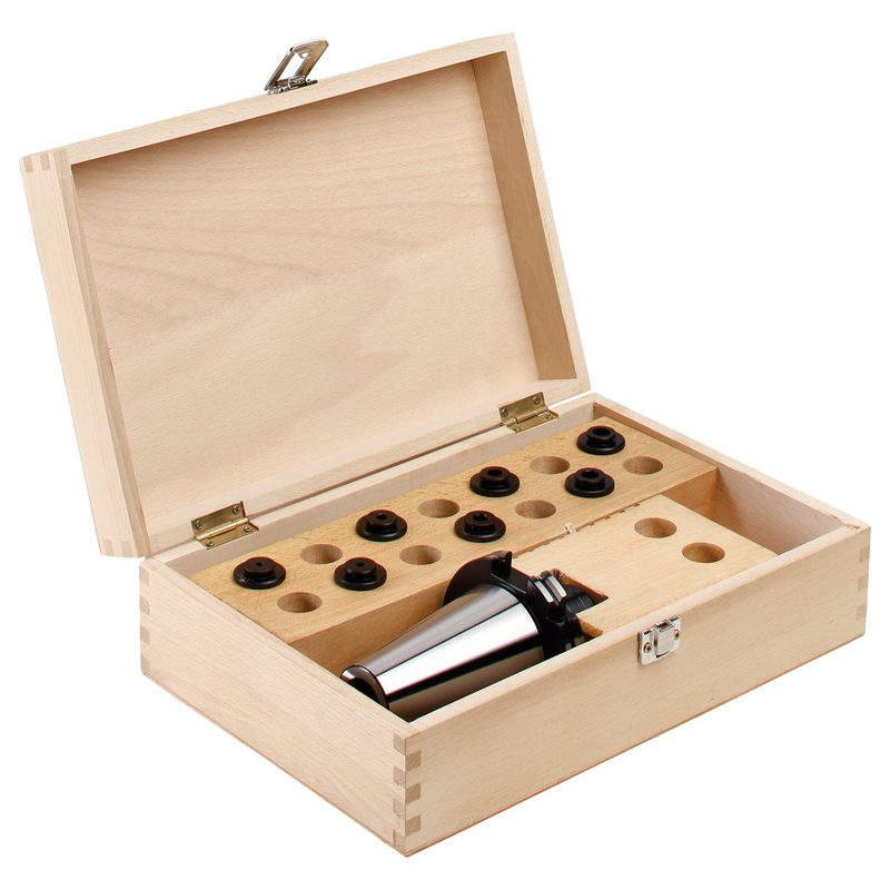 Резьбонарезной патрон SK 40 - M3/M14 - Gr.1 DIN 69871 A, с компенсацией длины на сжатие и растяжение в деревянном футляре 701.16, 402.16.12.S